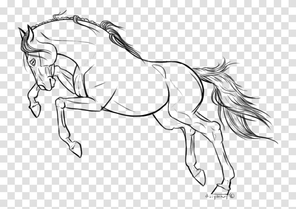 Pencil Sketch Of Horse Riding, Gray, World Of Warcraft Transparent Png