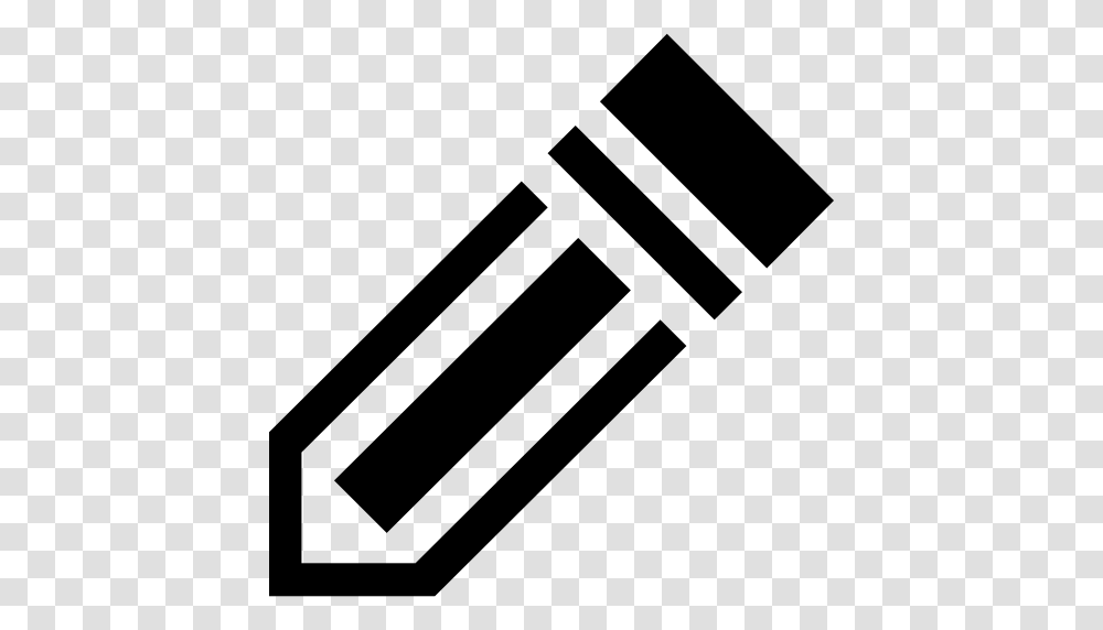 Pencil Striped Diagonal Symbol For Interface Writing Tool Transparent Png