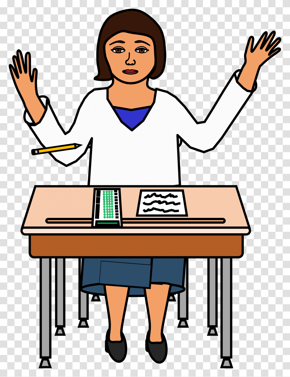 Pencils Down Clip Arts School Desk Background, Person, Human, Nurse, Game Transparent Png