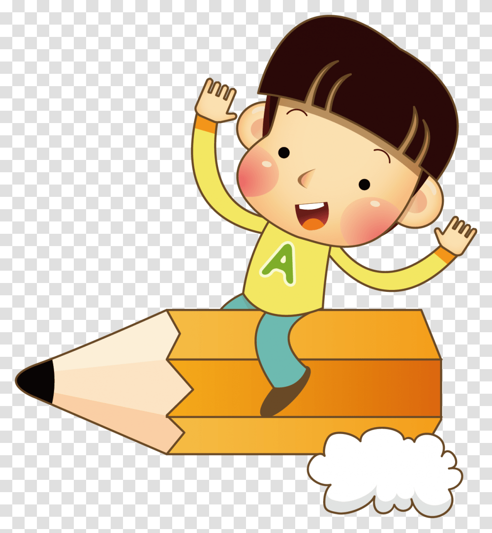 Pencils Drawing Boy Boy Sitting In A Pencil, Elf Transparent Png