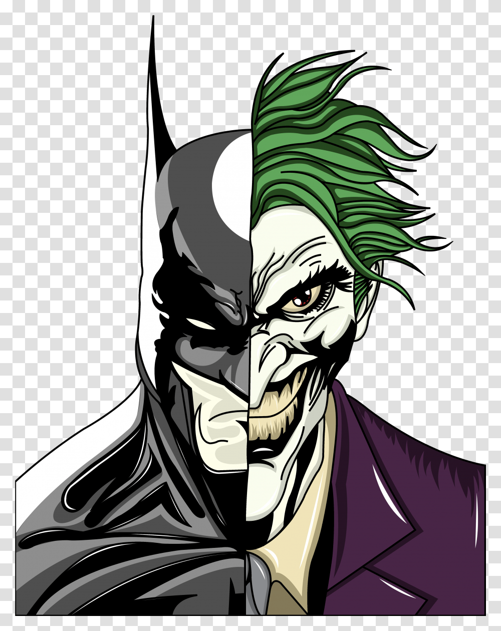 Pencils Drawing Joker Batman And Joker Face, Apparel, Footwear, Manga Transparent Png