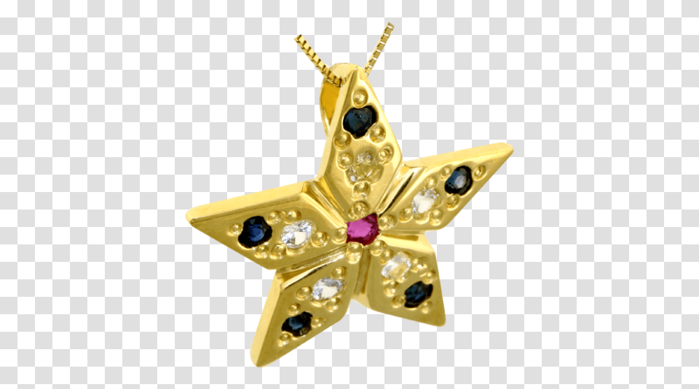 Pendant, Star Symbol, Gold, Accessories, Accessory Transparent Png