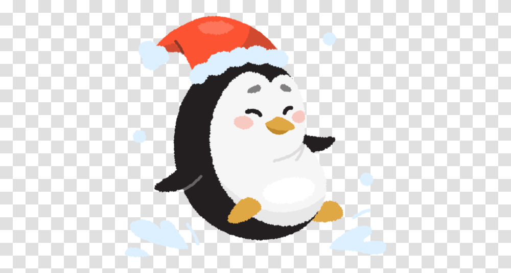 Penguin Animal Cute Christmas Cartoon Bird Illustration Happy, Snowman, Winter, Outdoors, Nature Transparent Png