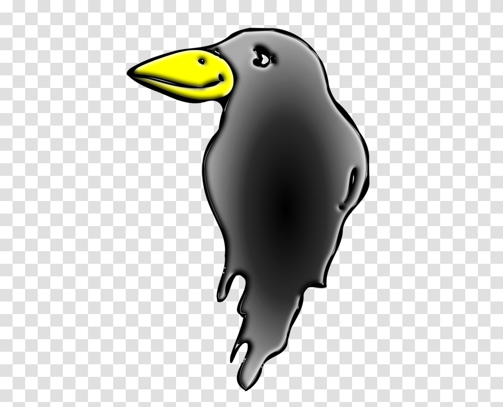 Penguin Bird Common Raven Western Jackdaw Cartoon, Silhouette, Animal, Beak, Vulture Transparent Png