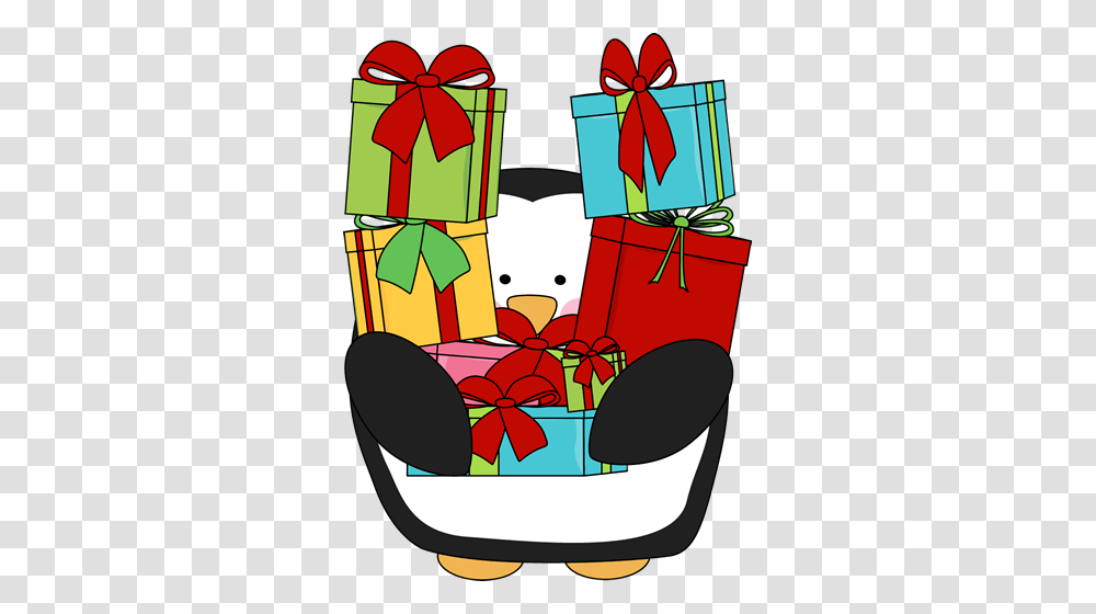 Penguin Carrying Christmas Presents Clip Art, Gift, Dynamite, Bomb, Weapon Transparent Png