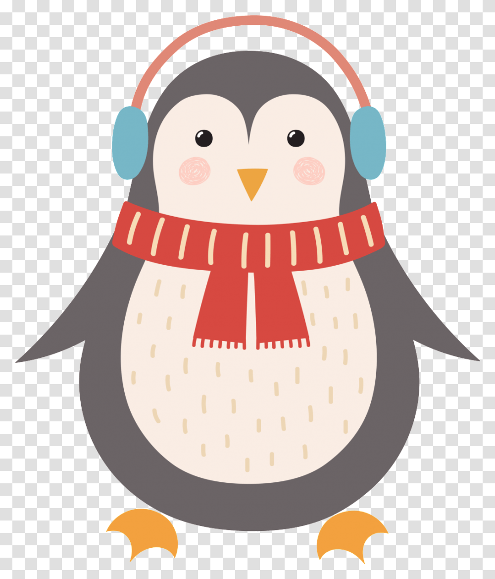 Penguin Christmas Cartoon Throw Pillow, Snowman, Bird, Animal, Graphics Transparent Png