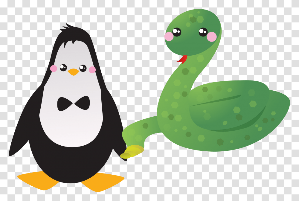 Penguin Clip Art Cartoon Background Snake, Animal, Photography, Dragon, Green Transparent Png