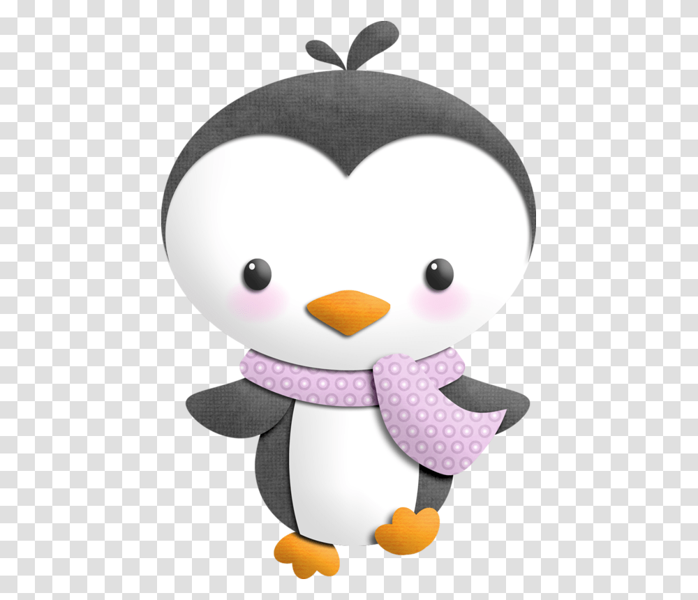 Penguin Clipart Cute With Scarf, Toy, Animal, Bird, Cushion Transparent Png