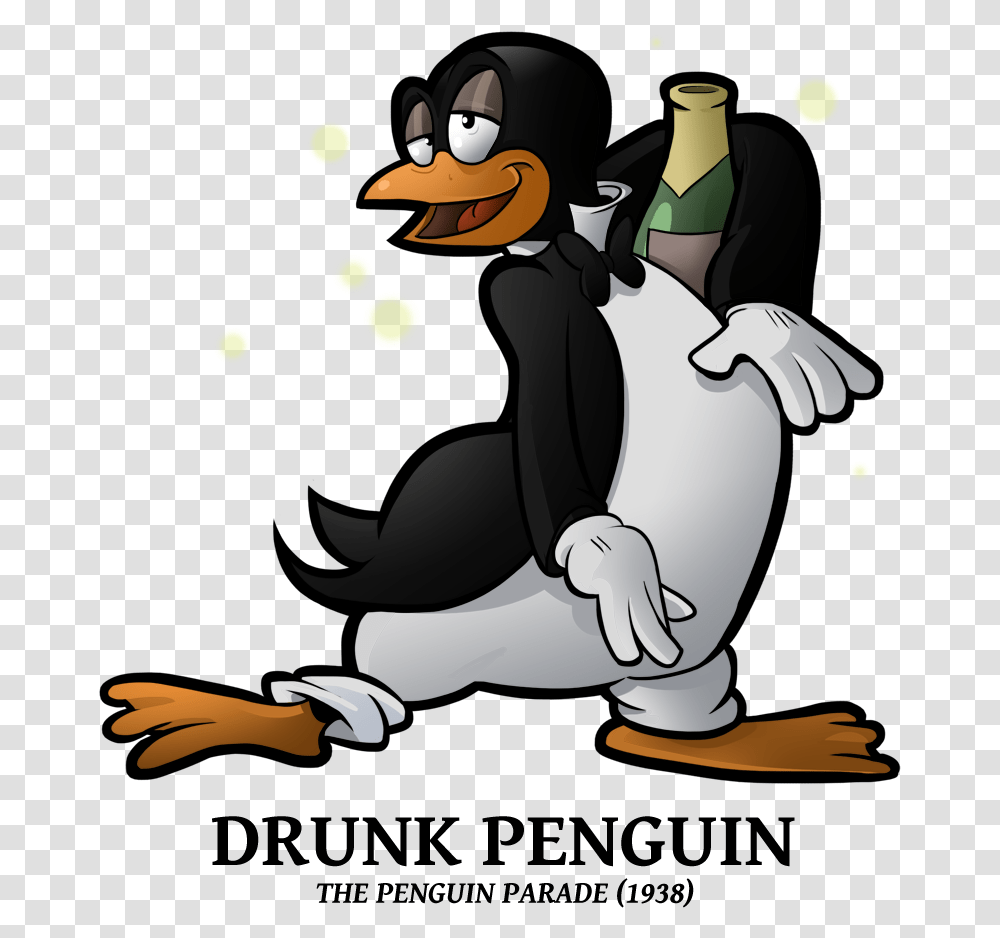 Penguin Clipart Drunk Drunk Penguin Looney Tunes, Animal, Bird, Puffin Transparent Png