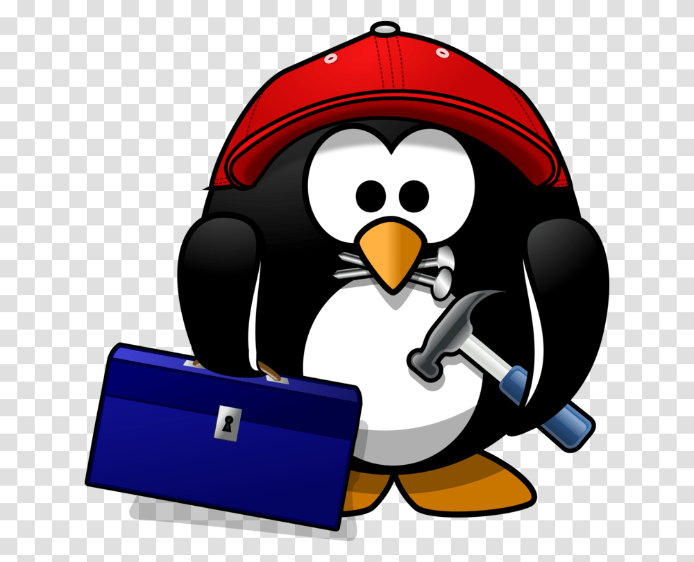 Penguin Craft Tool Boxes Download, Bird, Animal, Helmet Transparent Png