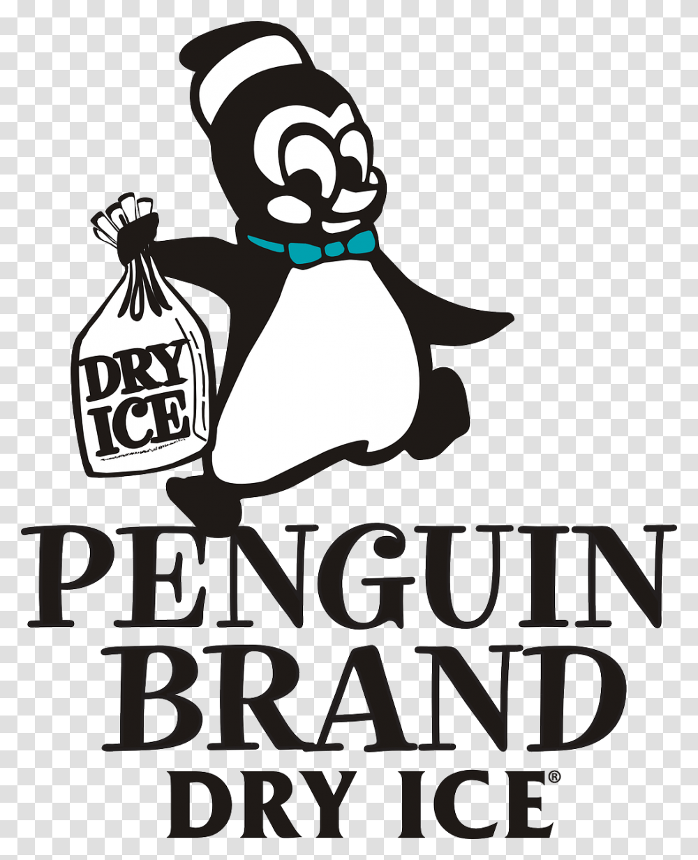 Penguin Dry Ice Logo, Label, Stencil, Advertisement Transparent Png