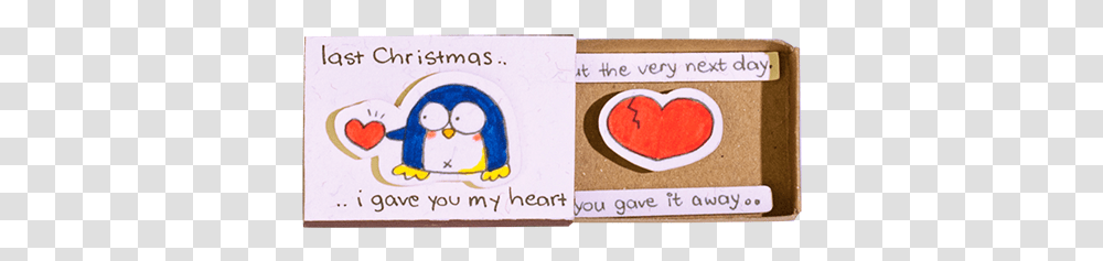 Penguin Last Christmas I Gave You My HeartquotSrcquotcdn Cartoon, Label, Paper, Driving License Transparent Png