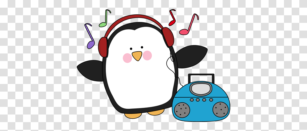 Penguin Listening To Music Clip Art Jlmdvzt Image Clip Art, Electronics, Animal, Bird, Sunglasses Transparent Png