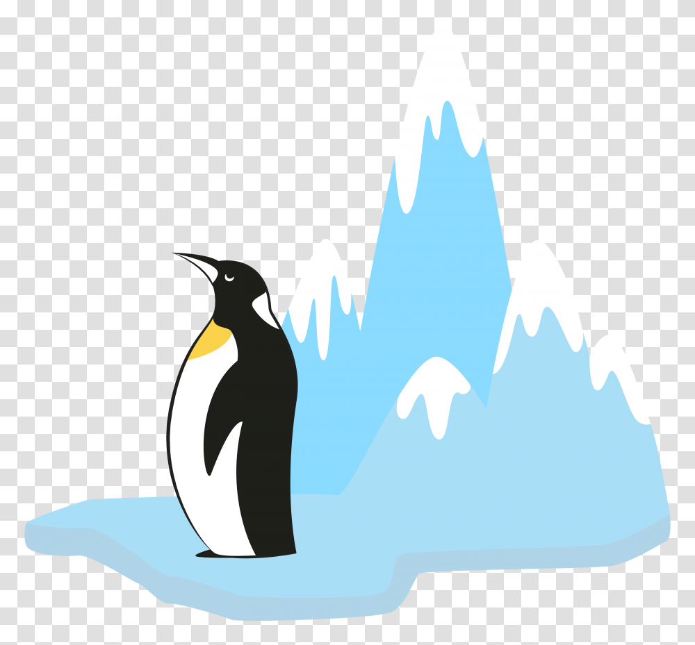 Penguin On Glacier Clip Art Gallery, Bird, Animal, King Penguin Transparent Png
