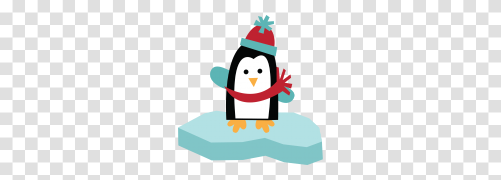 Penguin On Ice My Miss Kate Cuttables Penguins, Apparel, Party Hat, Snowman Transparent Png