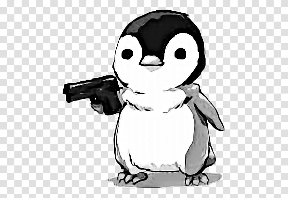 Penguin Pinguin Fofo Sticker Pedo Penguin, Stencil, Bird, Animal Transparent Png