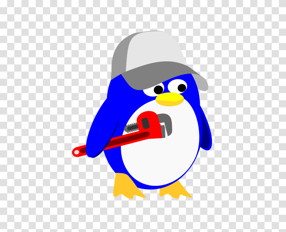 Penguin Plumbing Plumber Wrench Pipe Wrench, Bird, Animal, Outdoors Transparent Png
