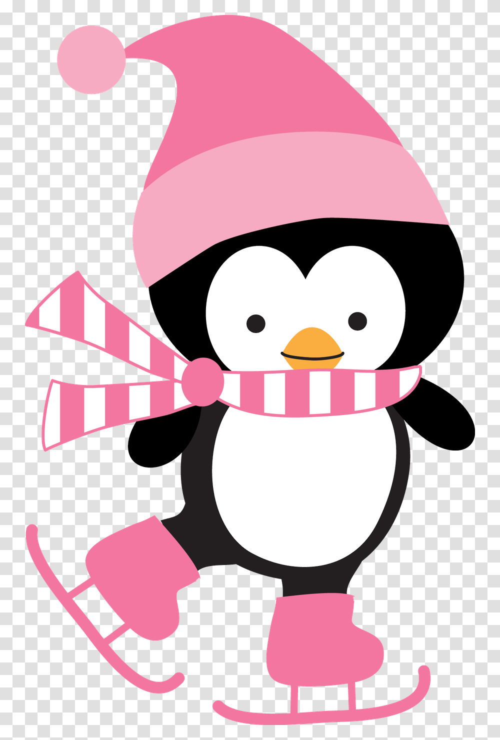 Penguin Vector Christmas Penguin Ice Skating Clip Art, Nature, Outdoors, Snow, Bird Transparent Png