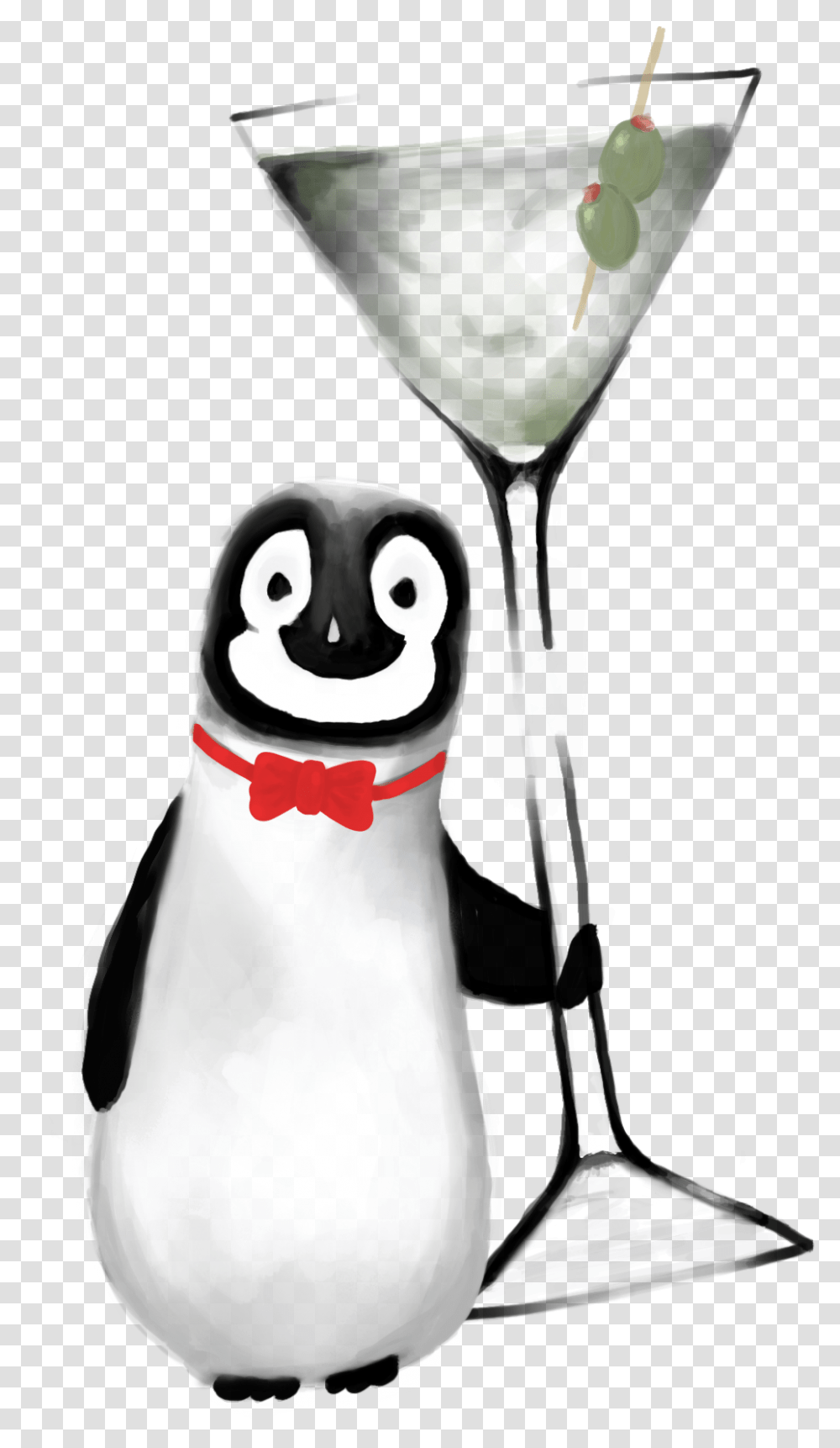 Penguin With Champagne, Snowman, Alcohol, Beverage, Glass Transparent Png
