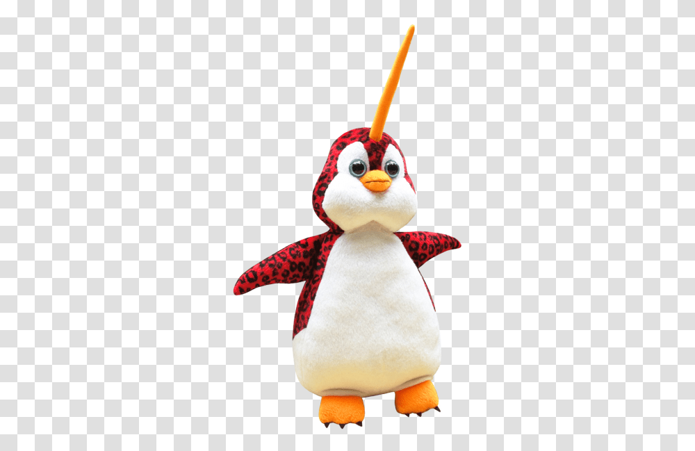 Penguin With Narwhal Horn, Plush, Toy, Bird, Animal Transparent Png