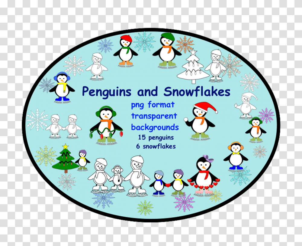 Penguins And Snowflakes Clip Art In Format, Sphere, Bird, Animal, Rug Transparent Png