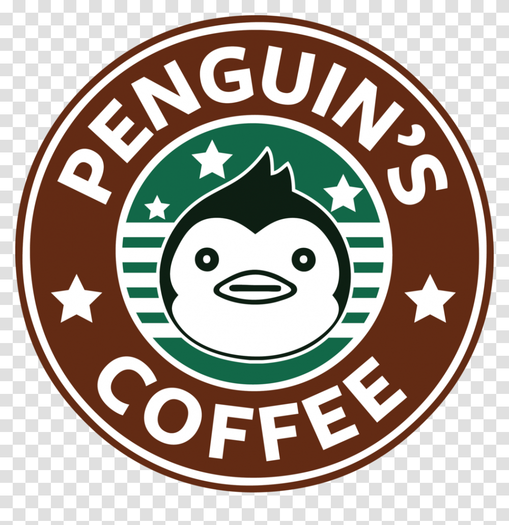 Penguins Coffee Mug Illustration On Behance, Logo, Trademark, Label Transparent Png
