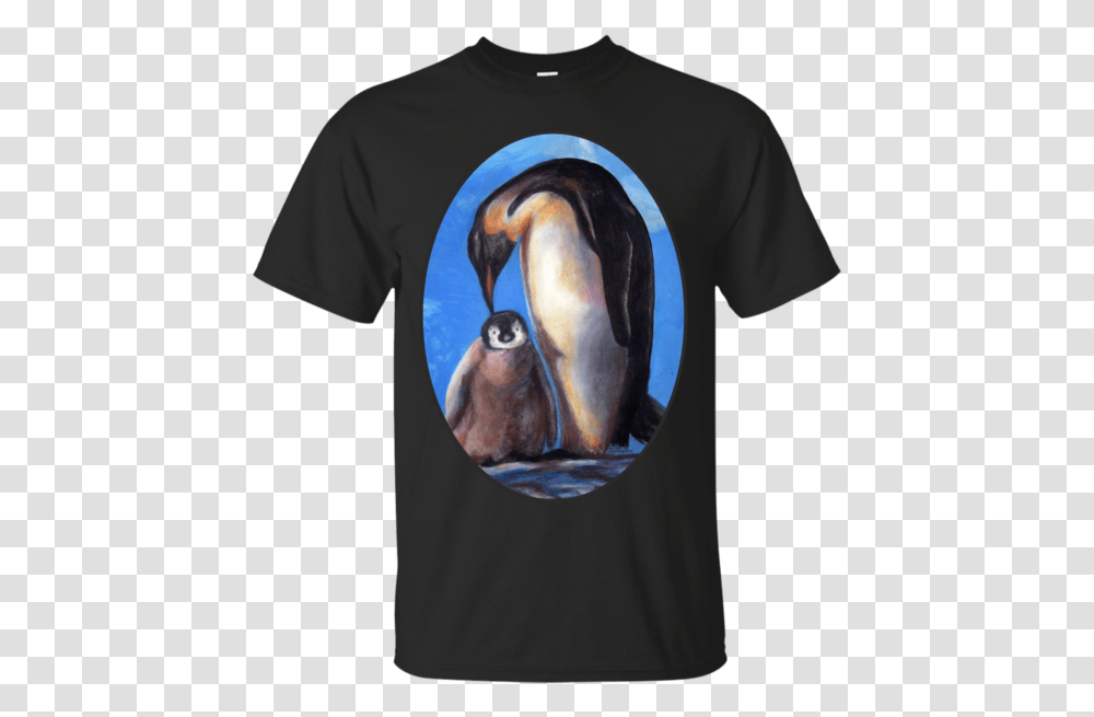 Penguins Mother And Baby Penguin T Shirt Amp Hoodie Color Guard T Shirts, Apparel, T-Shirt, Bird Transparent Png