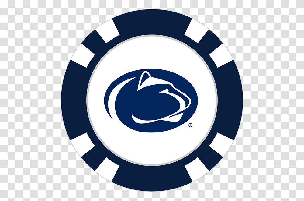 Penn State Nittany Lions Poker Chip Ball Marker, Logo, Trademark, Tape Transparent Png