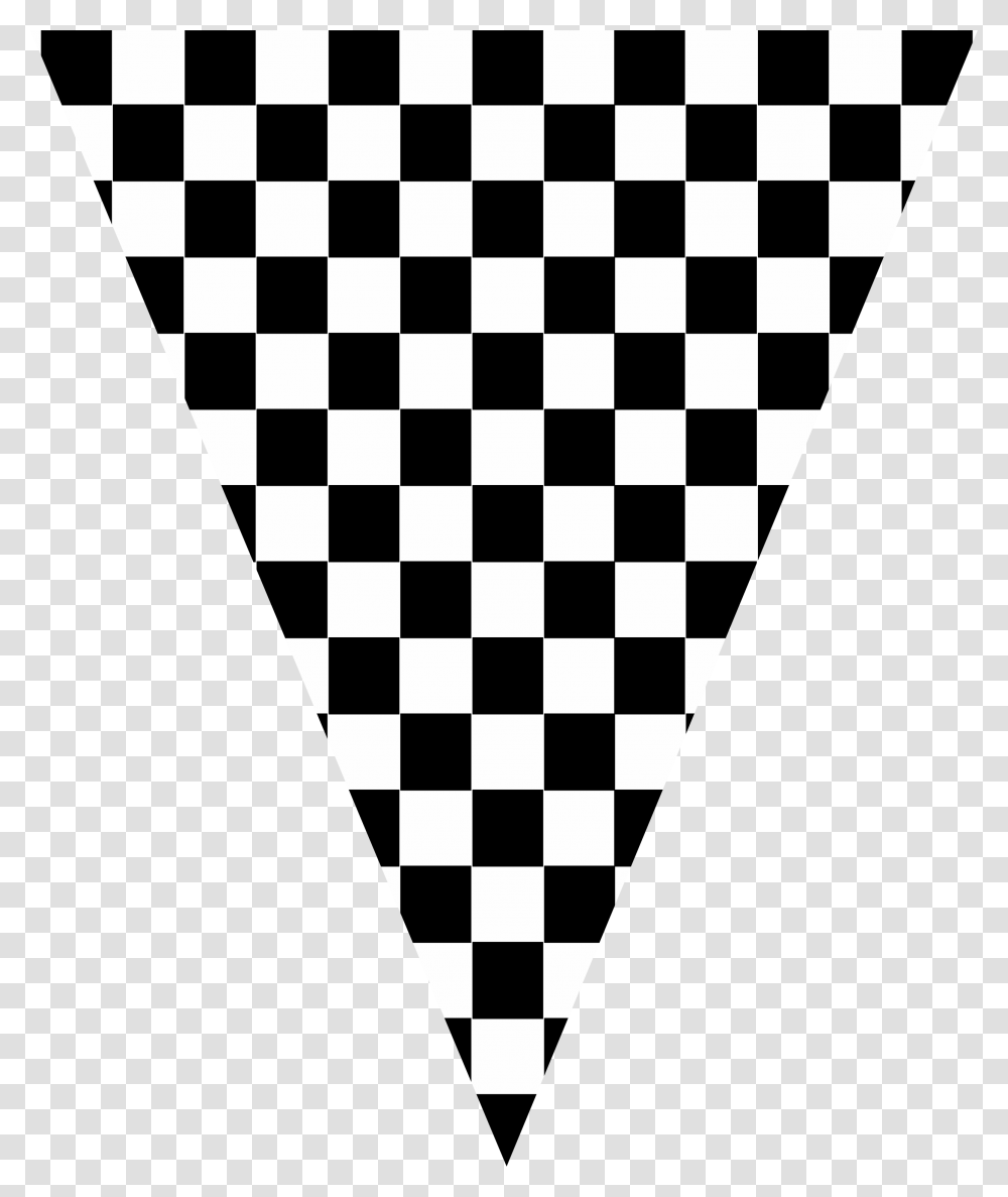 Pennant Clipart Checkered Flag Racing Pennant, Chess, Texture, Triangle Transparent Png