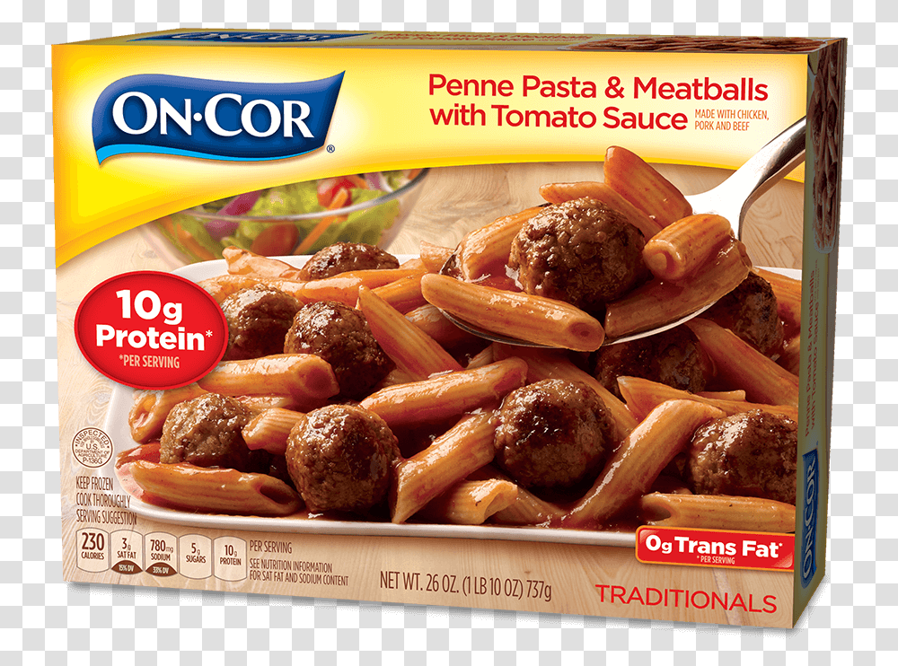 Penne Pasta Amp Meatballs With Tomato Sauce Salisbury Steak Frozen Dinners, Food, Hot Dog, Fried Chicken Transparent Png