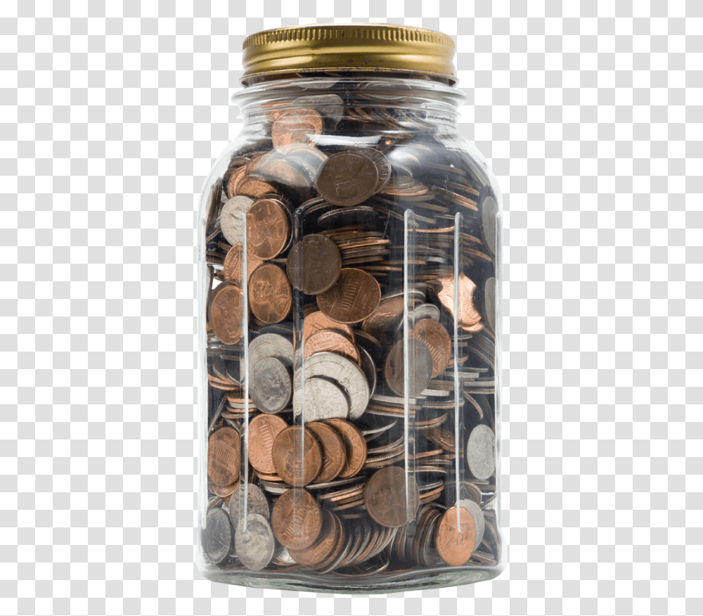 Pennies Clipart Jar Penny Jar Of Coins, Money, Nickel, Dime Transparent Png