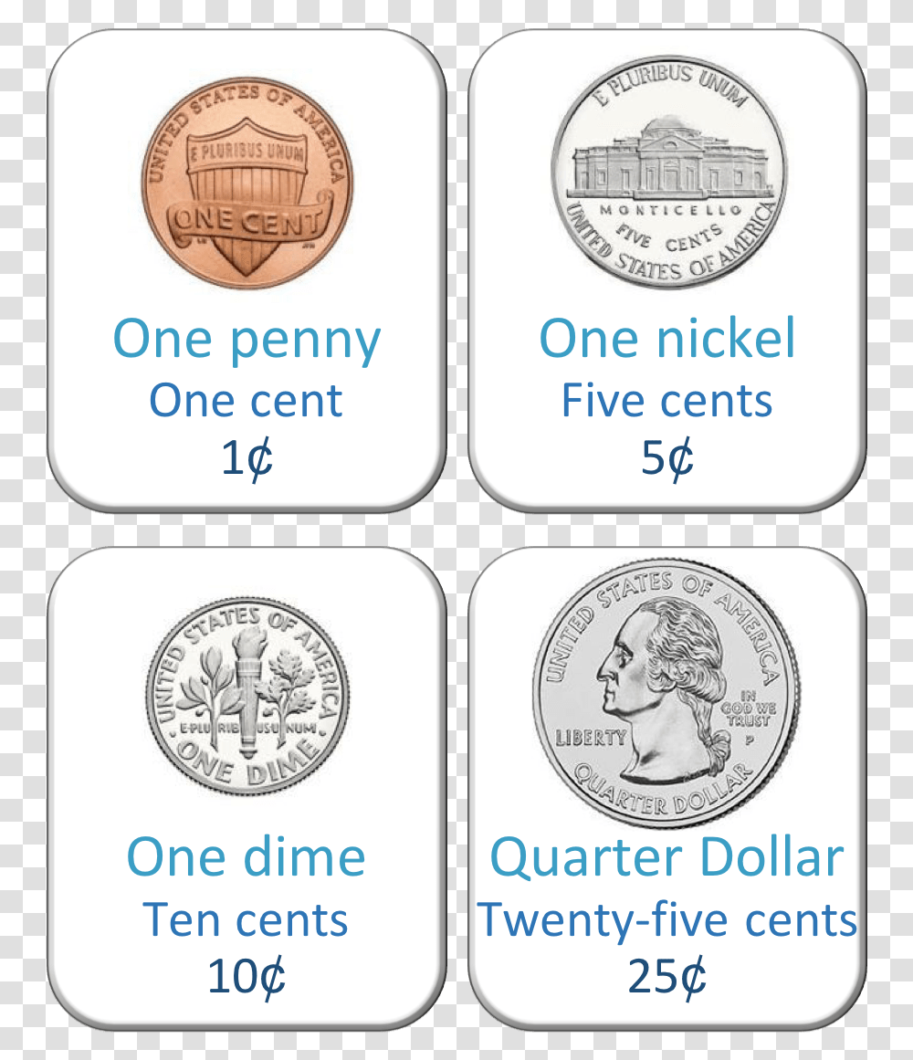Pennies Silver, Coin, Money, Label Transparent Png