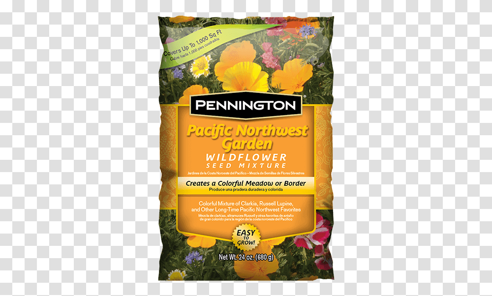 Pennington Pacific Northwest Garden Wildflower Mix Verbena, Poster, Advertisement, Flyer, Paper Transparent Png
