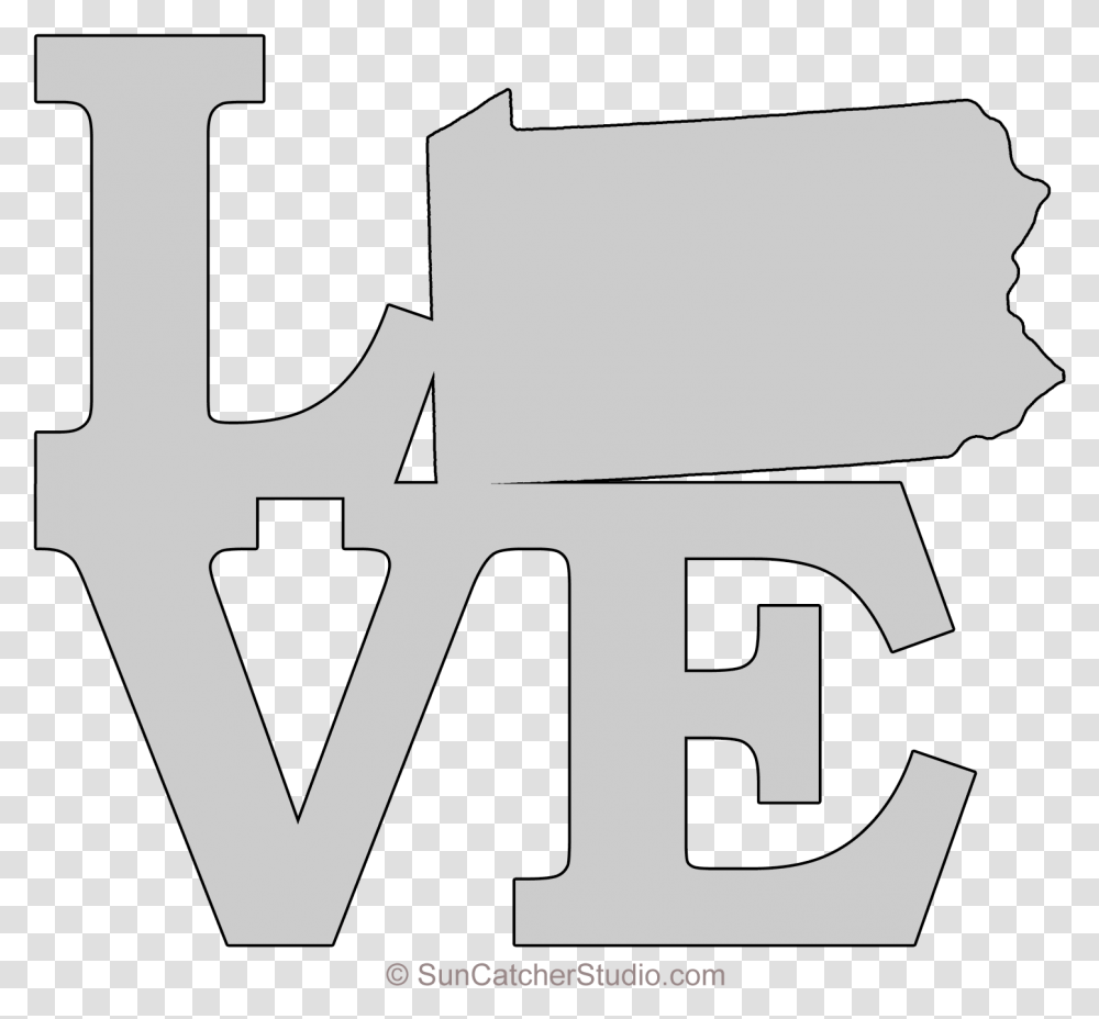 Pennsylvania Clipart Love Pennsylvania Clipart, Alphabet, Stencil Transparent Png