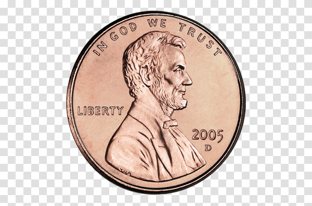 Penny Obv Unc D Wikipedia, Dime, Coin, Money, Person Transparent Png