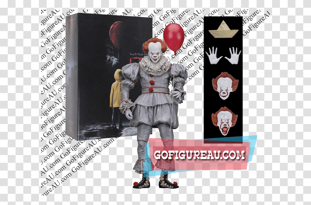 Pennywise 2017 It Neca, Person, Human, Shoe, Footwear Transparent Png