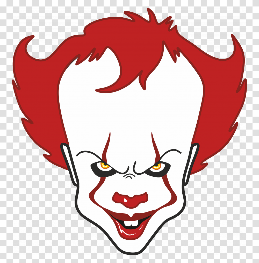 Pennywise Clipart, Face, Label Transparent Png