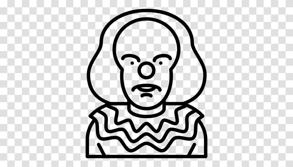 Pennywise, Face, Stencil, Drawing Transparent Png