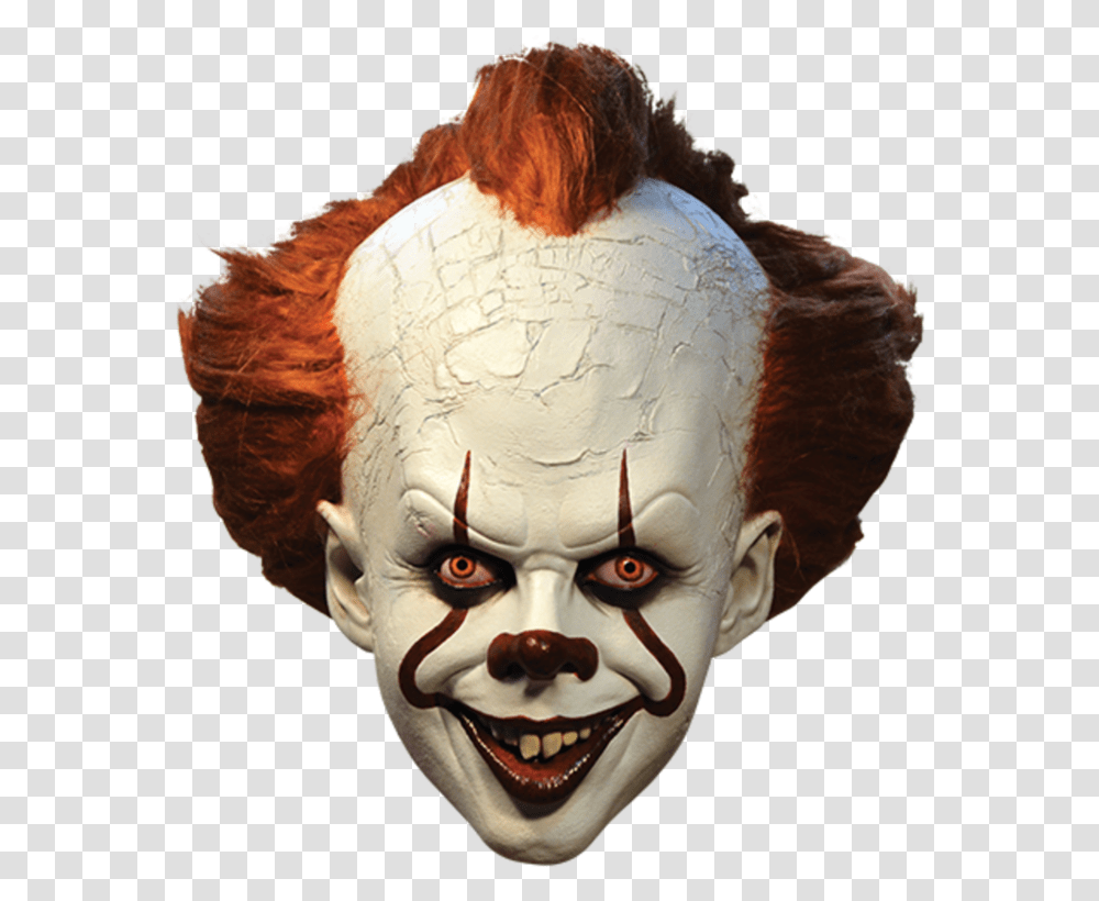 Pennywise It Clown Mask Deluxe Pennywise, Head, Person, Human, Performer Transparent Png