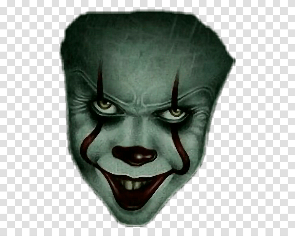 Pennywise It Horror Halloween Spooky Scary Idk Pennywise Mask Background, Head, Alien, Face, Portrait Transparent Png
