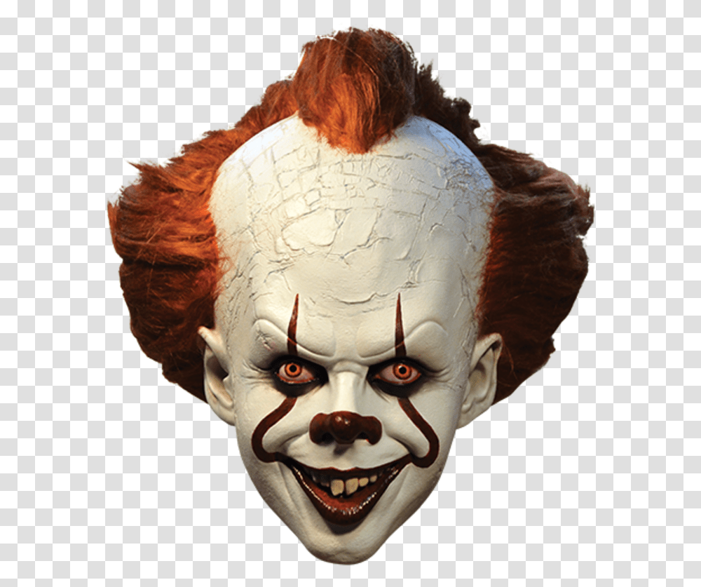 Pennywise Mask, Head, Person, Human, Performer Transparent Png