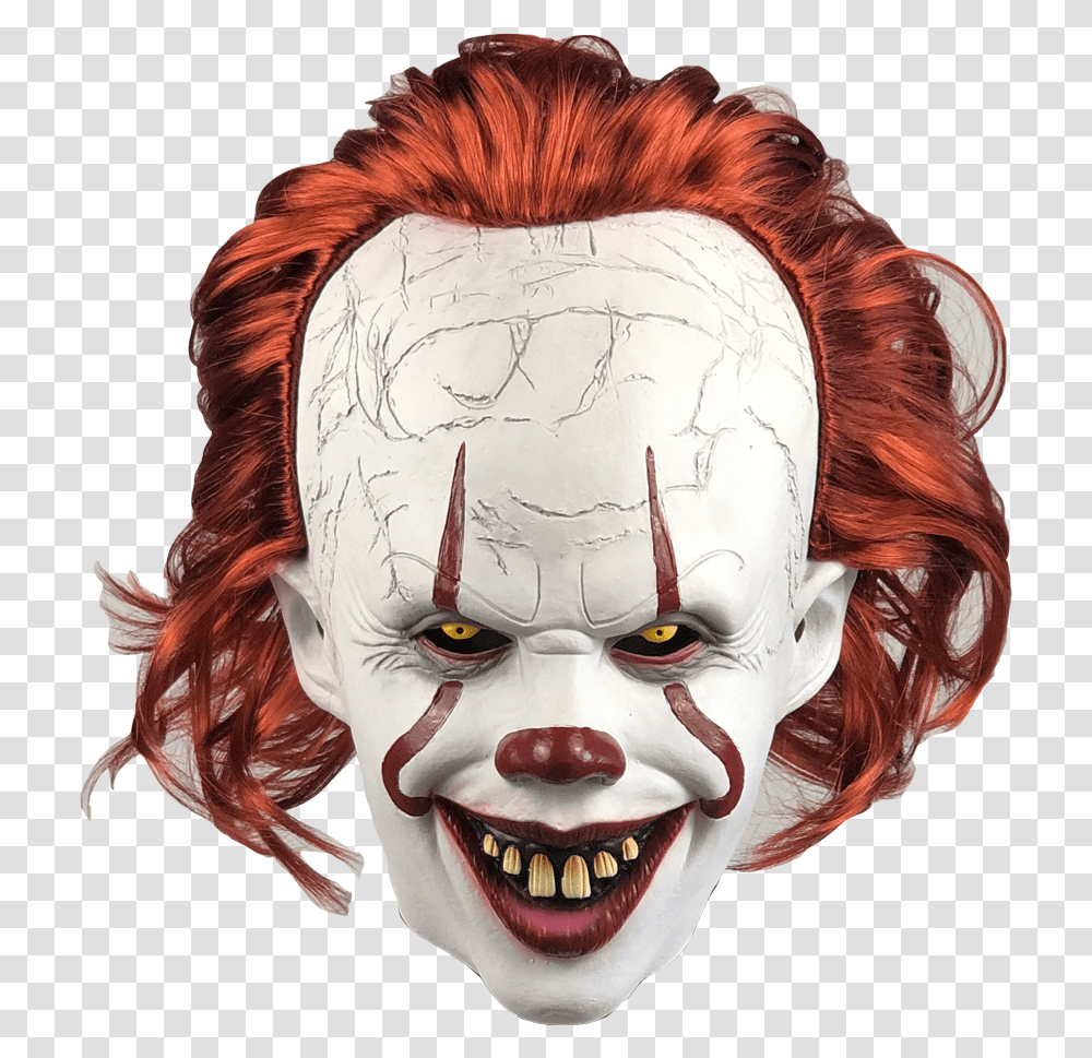 Pennywise Mask It Chapter, Performer, Person, Human, Clown Transparent Png