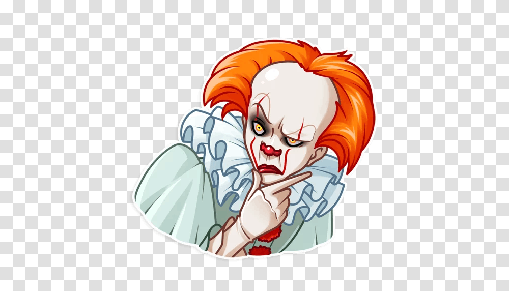 Pennywise Sticker Pack For Telegram, Drawing, Sketch, Book Transparent Png