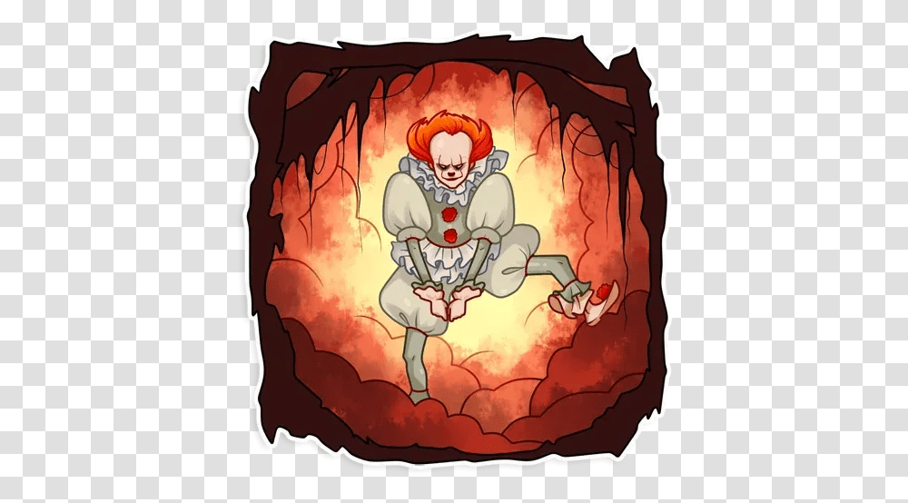 Pennywise Whatsapp Stickers Stickers Cloud Pennywise Sticker, Painting, Art, Plant, Performer Transparent Png
