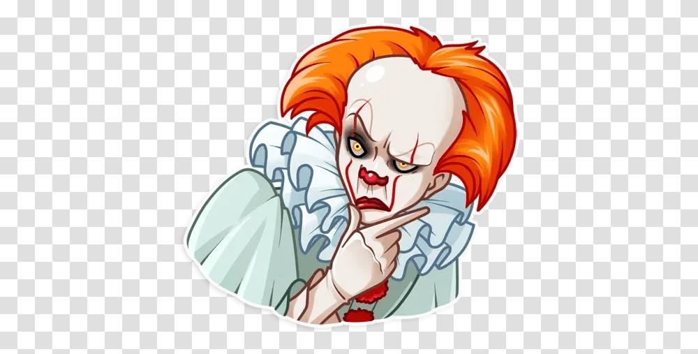 Pennywise Whatsapp Stickers Stickers Cloud Stickers Pennywise, Art, Drawing, Manga, Comics Transparent Png