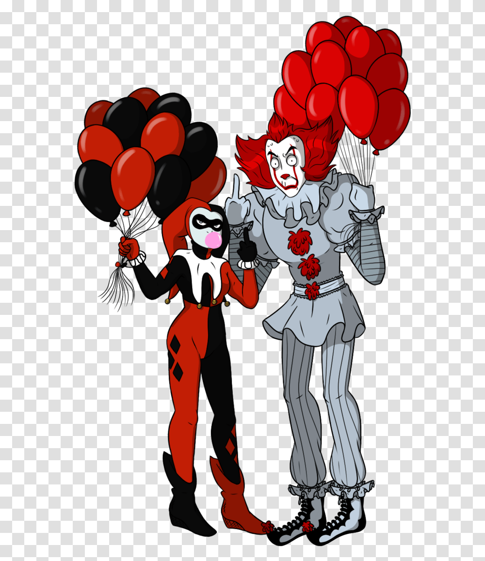 Pennywise X Harley Quinn, Performer, Person, Human, Clown Transparent Png