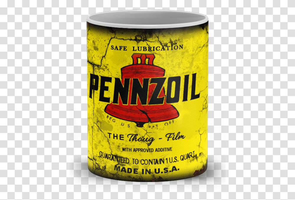 Pennzoil Motor Oil Vintage Distressed Retro Cool Mug Spam, Beer, Alcohol, Beverage, Drink Transparent Png