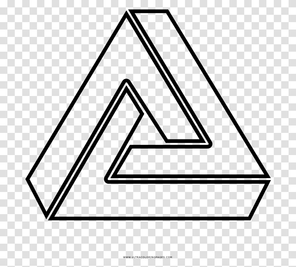 Penrose Triangle Coloring, Gray, World Of Warcraft Transparent Png