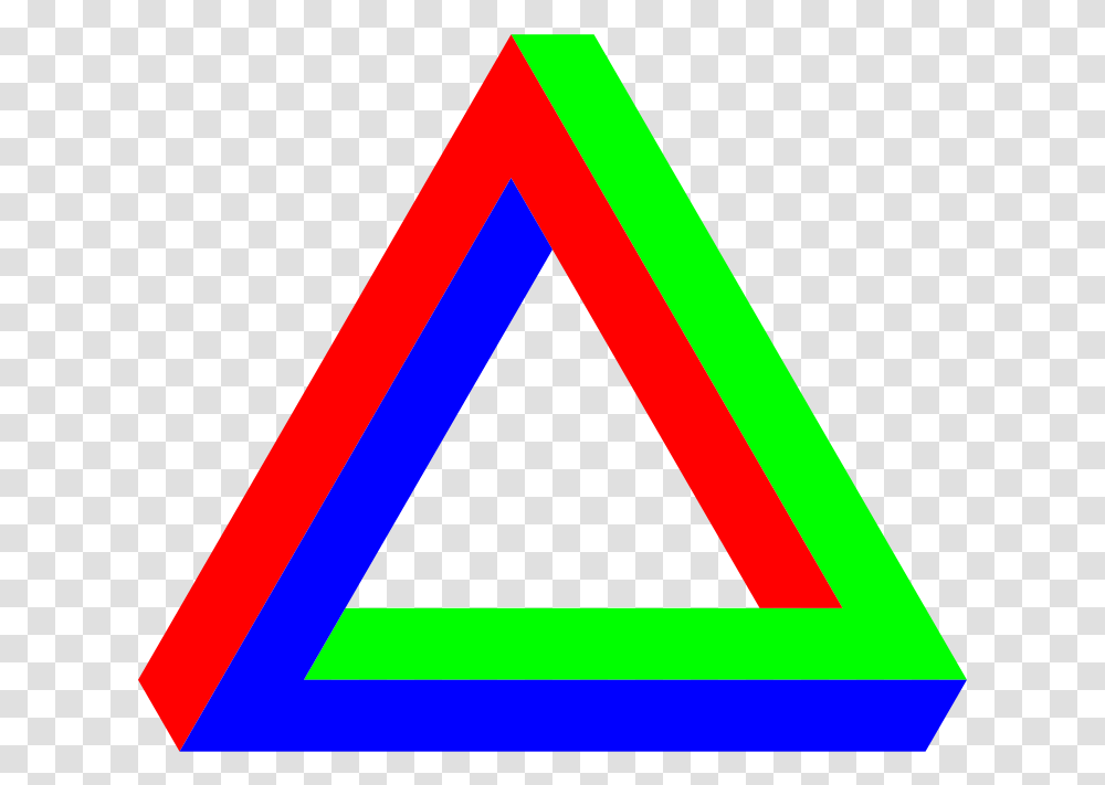 Penrose Triangle Rgb Color Model Green Optical Illusion Penrose Triangle Clipart Transparent Png