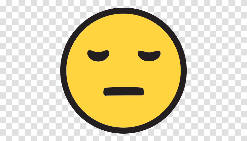 Pensive Face Emoji For Facebook Email Neutral Icon, Pac Man, Symbol, Halloween Transparent Png